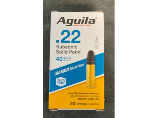 Aguila Ammunition - .22 Subsonic Solid Point
